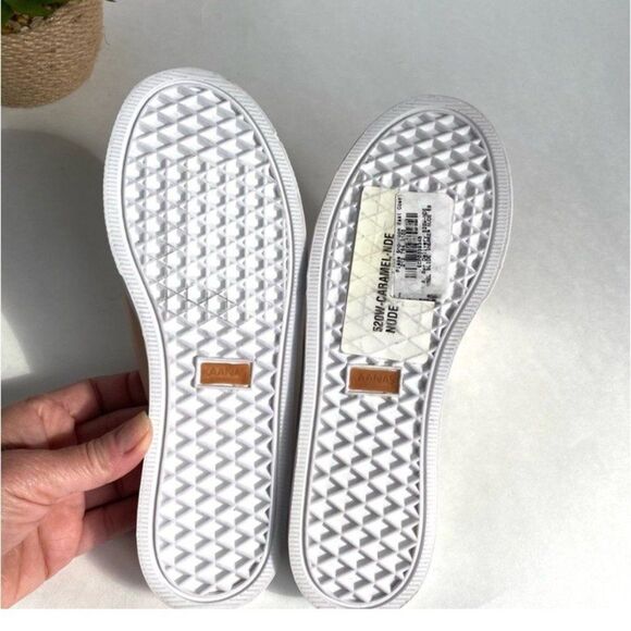 Kaanas Metallic Crackle Slide Sneakers Nude Pink Platform Mules Size 6 Revolve - Picture 12 of 14